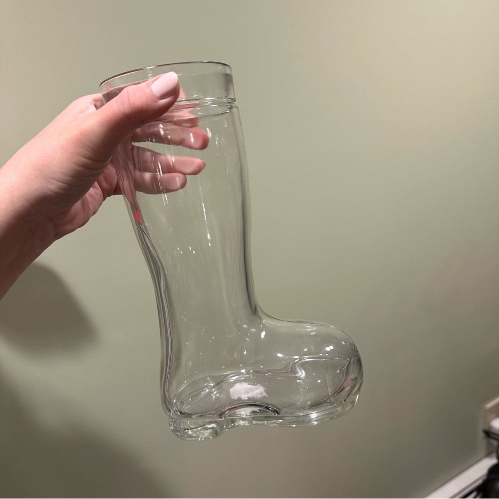 Glass Boot Beer Mug